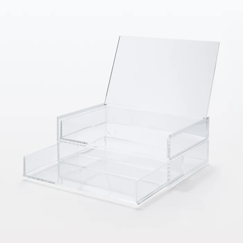 NEW Muji Acrylic Storage Box with Lid